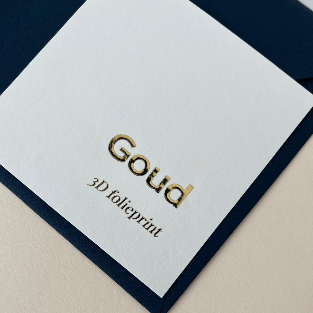Staal 3D folieprint goud