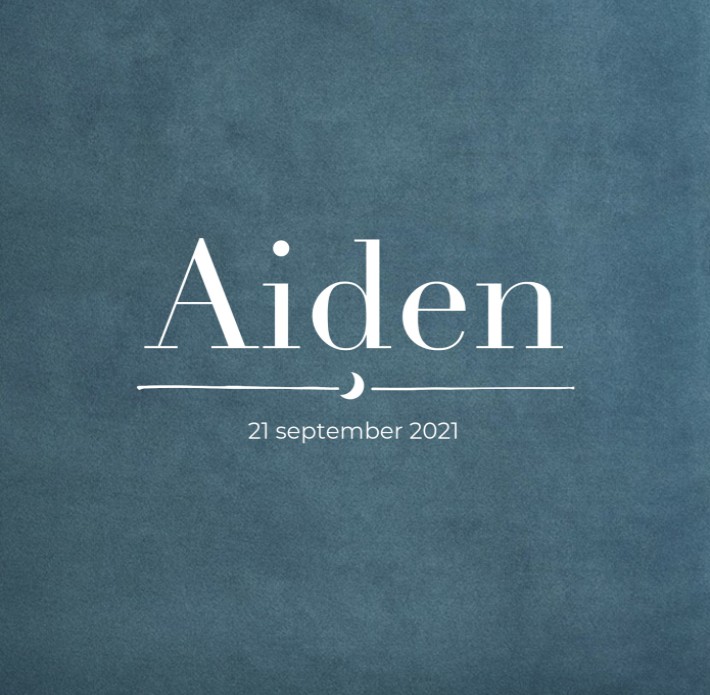 Stoer geboortekaartje jongen jeans achtergrond