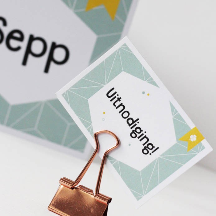 Babyborrel kaartje 8,5x5,5cm | Druktechniek Print