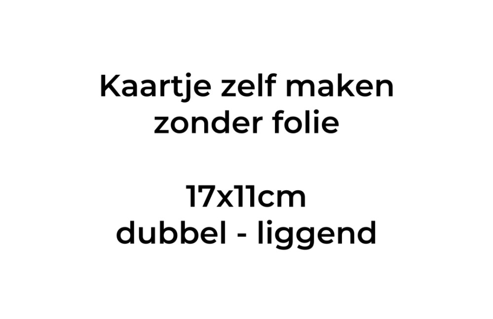 Kaartje zelf maken 17x11 - Dubbel liggend. Druktechniek print