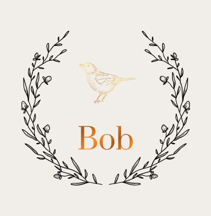 Geboortekaartje unisex met bloemenkrans en vogel