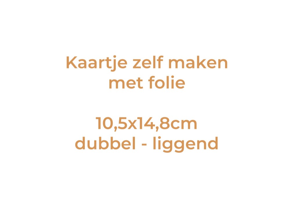 Kaartje zelf maken 14,8x10,5 - Dubbel liggend met folie