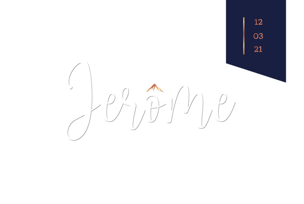 Luxe geboortekaartje met letterpress, preeg en foliedruk