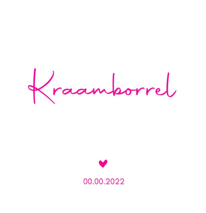 Babyborrel kaartje 10x10cm | Druktechniek Neon