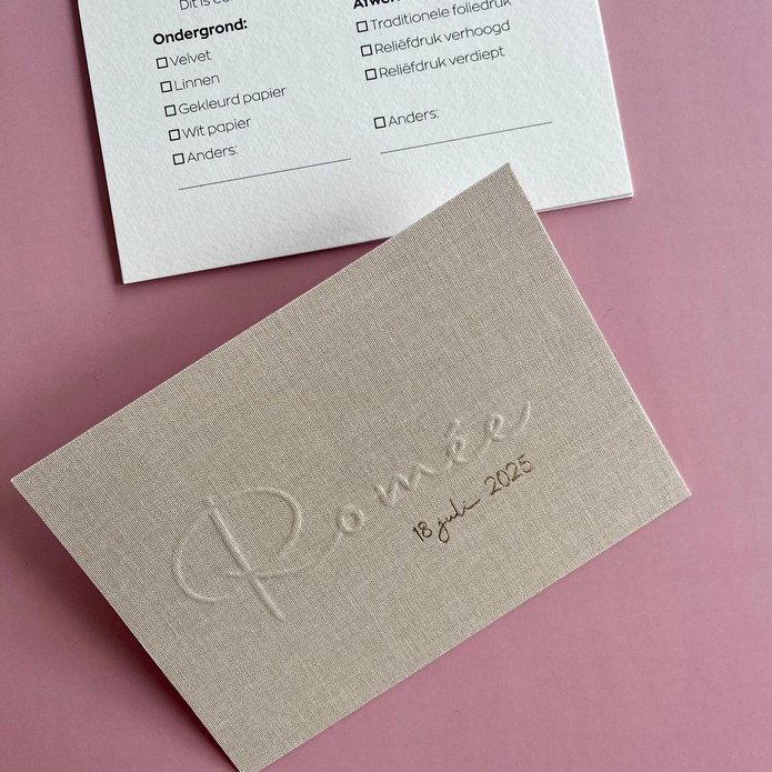 Sample Romee (linnen + reliëf verhoogd)