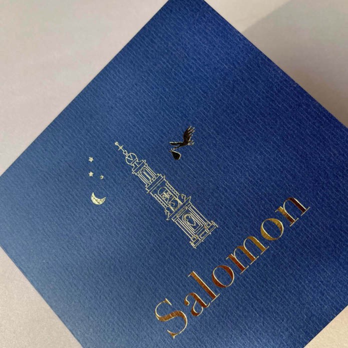 Geboortekaartje met Amsterdam Westertoren en ooievaar