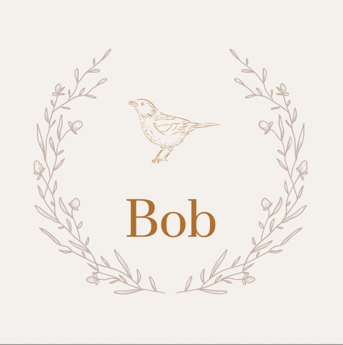 Geboortekaartje unisex met bloemenkrans en vogel