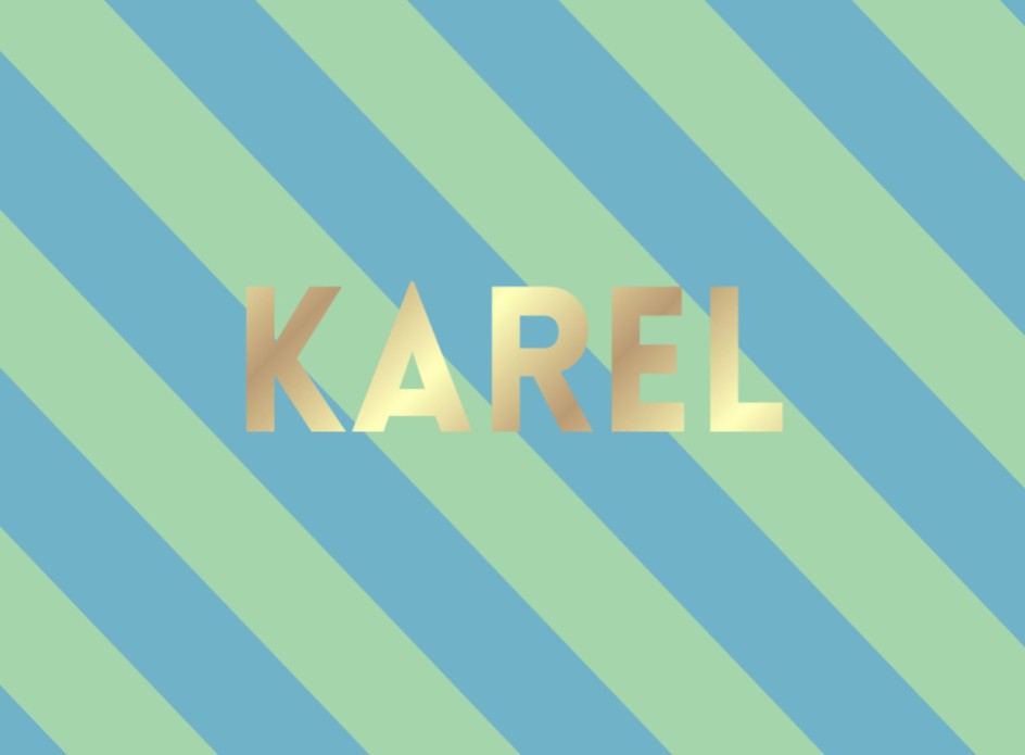 Speciaal geboortekaartje jongen met strepen groen blauw