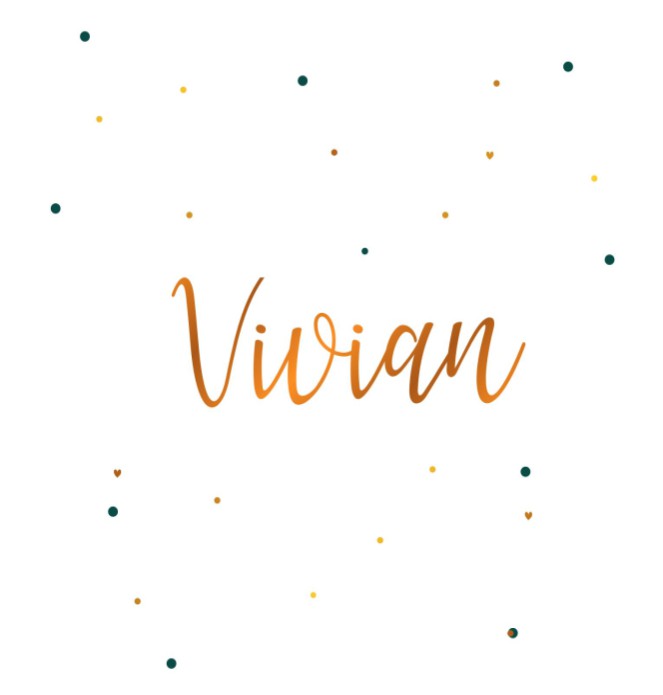 Speels geboortekaartje gender neutraal met stippen en sierlijke naam