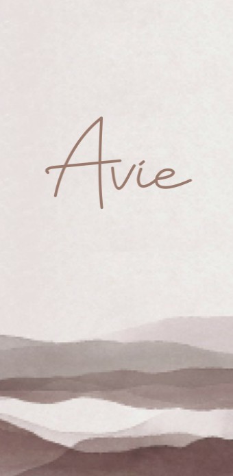 Stoer geboortekaartje met landschap natuurlijke tinten