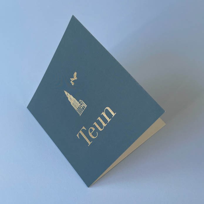 Geboortekaartje met Martinitoren van Groningen