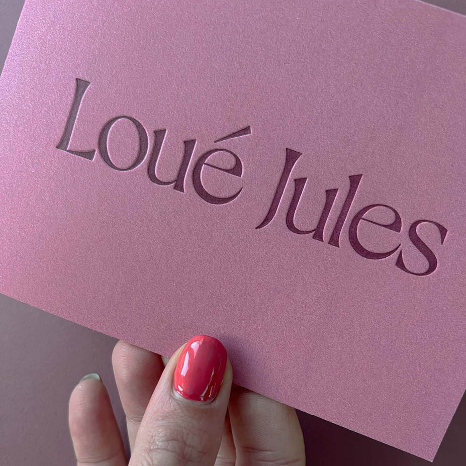 Gmund 300 gr + print + letterpress| Ontwerp aangeleverd © by klant